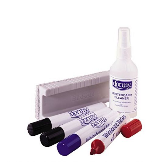 ValueX Whiteboard Kit with 4 Whiteboard Markers Eraser and Cleaning Fluid