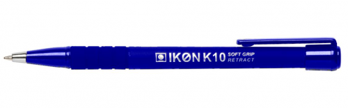 ValueX+Retractable+Ballpoint+Pen+Soft+Grip+1.0mm+Tip+0.7mm+Line+Blue+%28Pack+12%29+-+K10-03