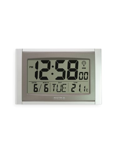Acctim Mason Wall Clock Radio Controlled 250mm Aluminium 74337 Acctim Mason Wall Clock Radio Controlled 250mm Aluminium 74337