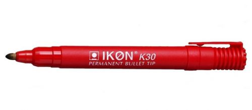 ValueX+Permanent+Marker+Bullet+Tip+2mm+Line+Red+%28Pack+10%29+-+K30-02
