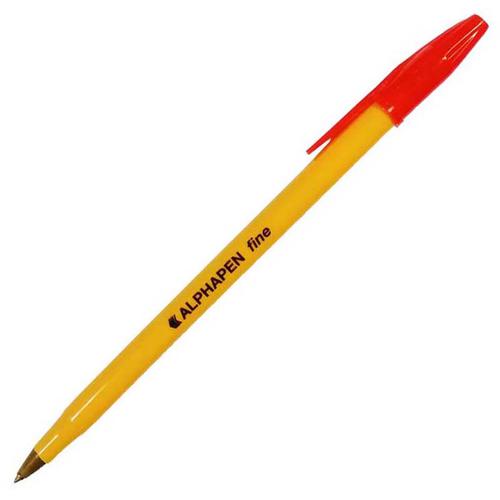 Ball Point Pens ValueX Ballpoint Pen 0.7mm Tip 0.3mm Line Red (Pack 20)