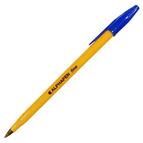 Ball Point Pens ValueX Ballpoint Pen 0.7mm Tip 0.3mm Line Blue (Pack 20)