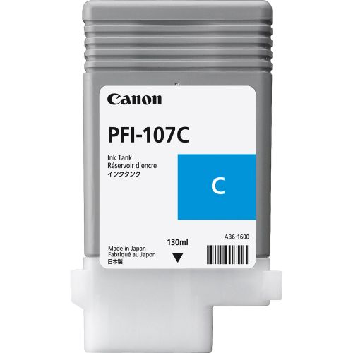 Canon+PFI107C+Cyan+Standard+Capacity+Ink+Cartridge+130ml+-+6706B001