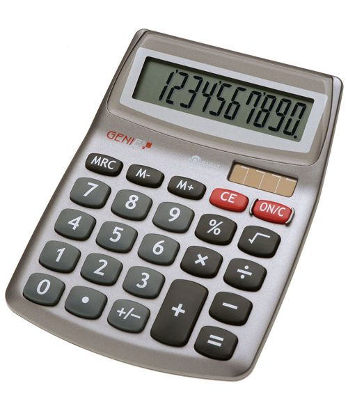 ValueX+540+10+Digit+Desktop+Calculator+Silver+-+10272