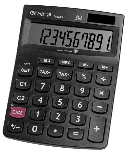 Desktop Calculator ValueX 205MD 10 Digit Desktop Calculator Black
