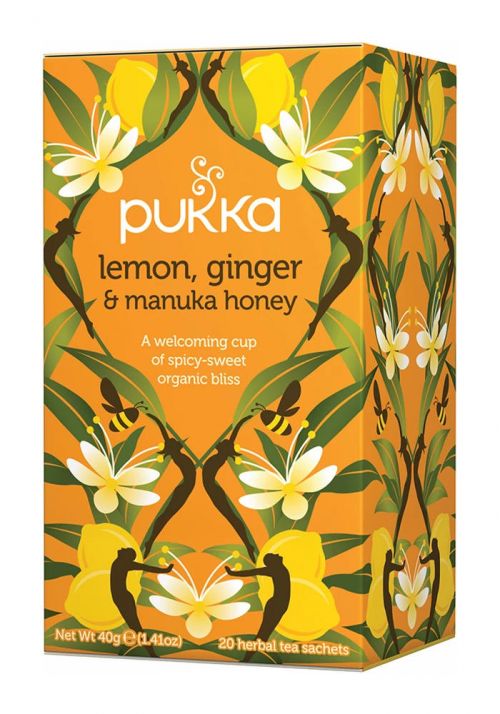 Pukka Tea Lemon Ginger Manuka Honey Tea Envelopes Pack 20 17305NT Pukka Tea Lemon Ginger Manuka Honey Tea Envelopes Pack 20 17305NT