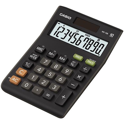 Casio+MS-10B+10+Digit+Desktop+Calculator+Black+MS-10B-S-EC