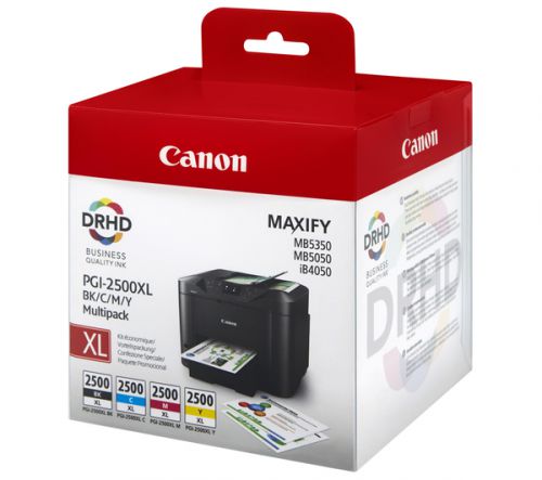 Canon+PGI2500XL+Black+Cyan+Magenta+Yellow+High+Yield+Ink+Cartridge+Multipack+9ml+%2B+3+x+19.3ml+%28Pack+4%29+-+9254B004