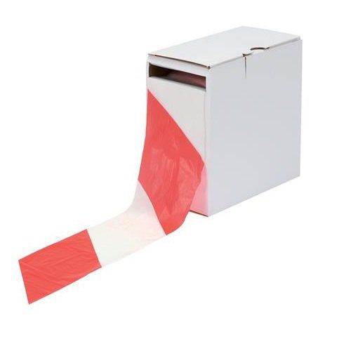 ValueX Barrier Tape 75mm x 500m Red/​White - 006-0100