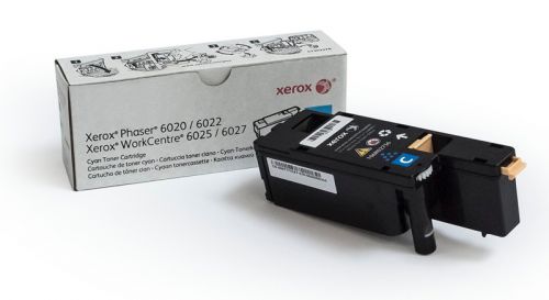 Xerox Cyan Standard Capacity Toner Cartridge 1k pages for WC6027 WC6025 6022 6020 - 106R02756