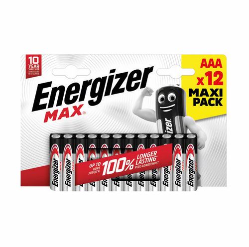 AAA Energizer Max AAA Alkaline Batteries (Pack 12)