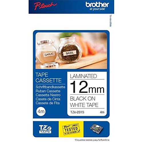Ribbons Brother Black On Clear Label Tape 12mm x 4m - TZE131S