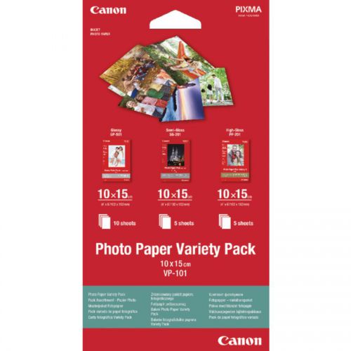 Photo Paper Canon VP-101 Photo Paper Variety Pack 10 x 15 15 sheets - 0775B078