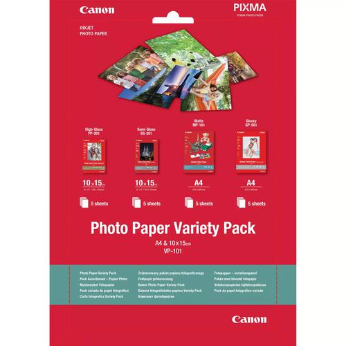 Photo Paper Canon VP-101 Photo Paper Variety Pack 10 x 15 20 sheets - 0775B079