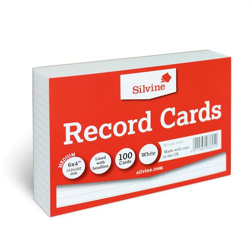 ValueX+Record+Cards+Ruled+152x102mm+White+%28Pack+100%29+-+564W