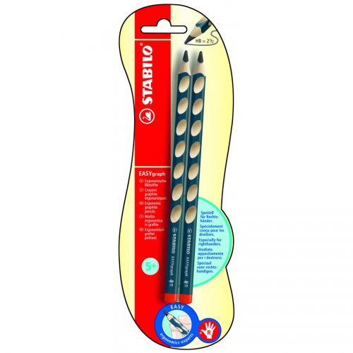 Pencils (Wood Case) STABILO EASYgraph HB Pencil Right Handed (Pack 2)
