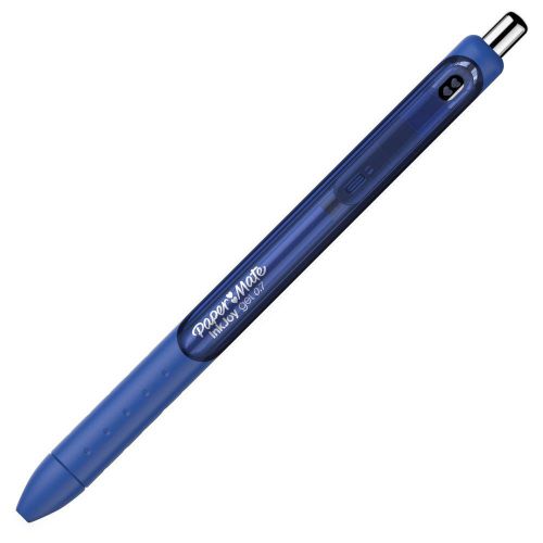Rollerball Pens Paper Mate InkJoy Gel Rollerball Pen 1.0mm Tip 0.7mm Line Blue (Pack 12)