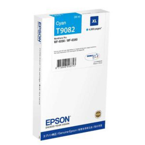 Inkjet Cartridges Epson T9082 Cyan Ink Cartridge 39ml - C13T908240