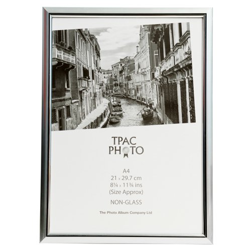 Photo Album Co Inspire For Business Certificate/​Photo Frame A4 Plastic Frame Plastic Front Silver - EASA4SVP