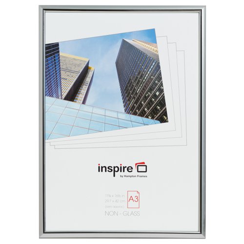 Photo Album Co Inspire For Business Certificate/​Photo Frame A3 Plastic Frame Plastic Front Silver - EASA3SVP