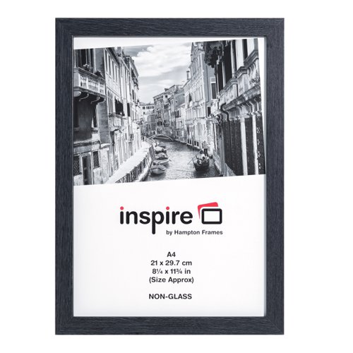 Photo+Album+Co+Certificate%2FPhoto+Frame+A4+Paperwrap+Wood+Frame+Plastic+Front+Dark+Grey+-+WESA4GRYNG