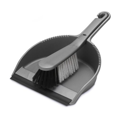 Addis Stiff Dustpan and Brush Set Metallic Silver - 510405