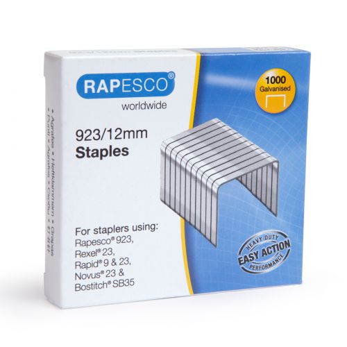 Rapesco+923%2F12mm+Galvanised+Staples+%28Pack+1000%29+-+1238