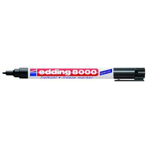 Edding 8000 Freeze Permanent Marker Bullet Tip 1mm Line Black (Pack 5)