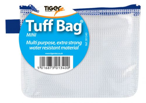 Tiger Tuff Bag Polypropylene Mini 500 Micron Clear with Assorted Colour Zips