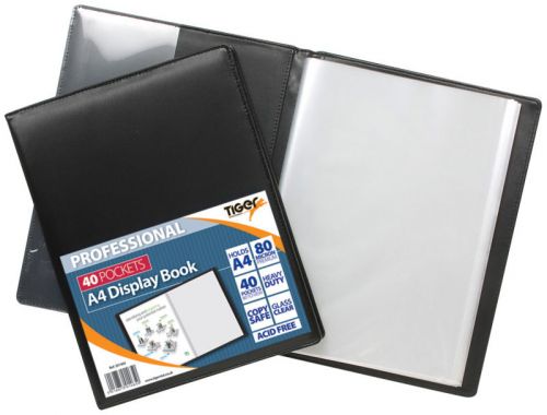 Tiger A4 Professional Display Book 40 Pocket Black - 301465