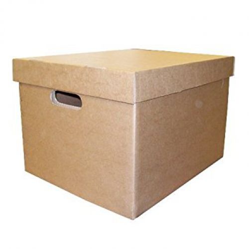 Boxes ValueX Archive/Storage Box and Lid 405x337x285mm Brown (Pack 10)