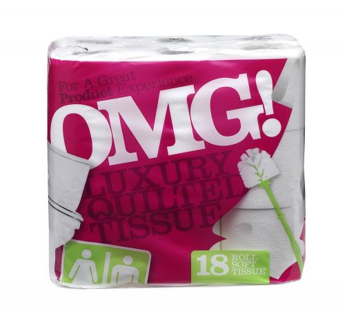Toilet Tissue & Dispensers OMG Toilet Roll 2 Ply White (Pack 18)