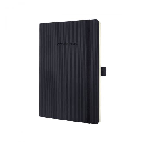 Sigel CONCEPTUM A5 Casebound Soft Cover Notebook Ruled 194 Pages Black CO321