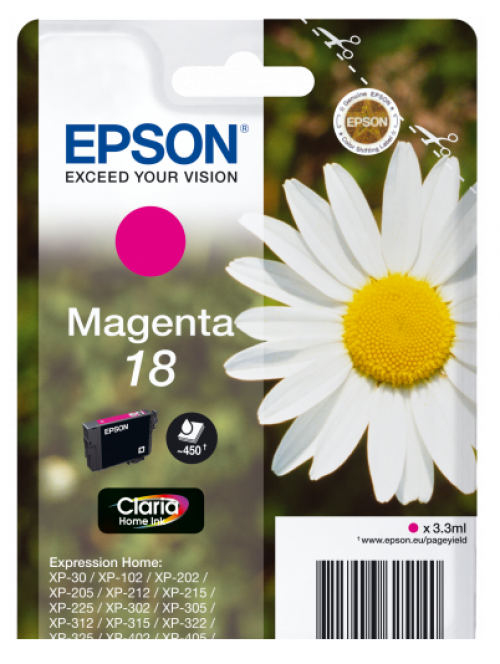 Epson+18+Daisy+Magenta+Standard+Capacity+Ink+Cartridge+3ml+-+C13T18034012