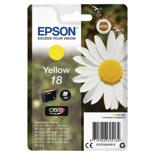 Epson+18+Daisy+Yellow+Standard+Capacity+Ink+Cartridge+3ml+-+C13T18044012