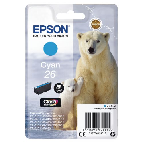 Epson+26+Polar+Bear+Magenta+Standard+Capacity+Ink+Cartridge+4.5ml+-+C13T26134012