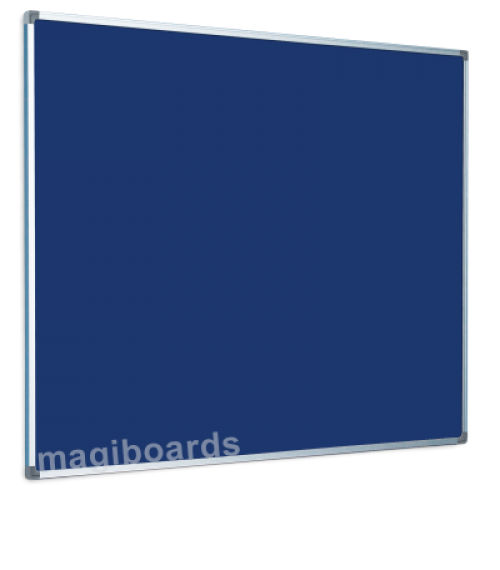 Magiboards Slim Frame Blue Felt Noticeboard Aluminium Frame 1800x1200mm - NFBAB7BLU