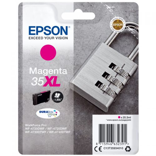 Epson+35XL+Padlock+Magenta+High+Yield+Ink+Cartridge+20ml+-+C13T35934010