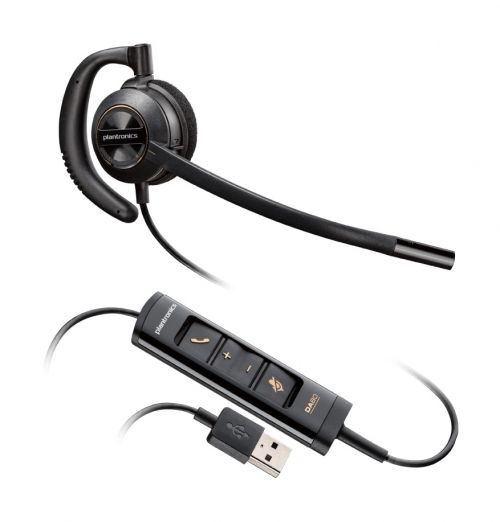 Headsets Plantronics EncorePro HW535 USB NC Mono Over Ear Headset