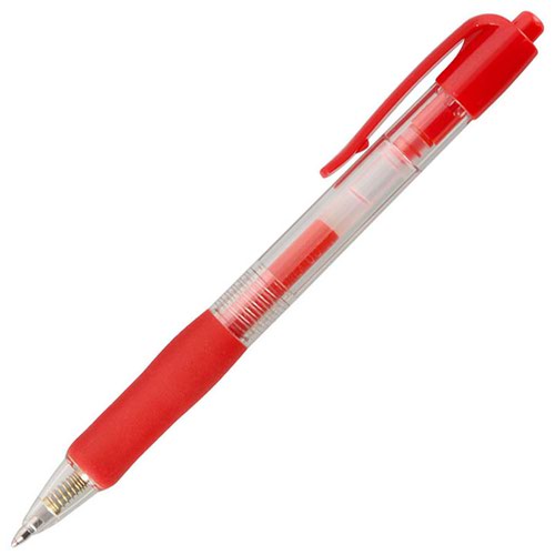 ValueX+Retractable+Gel+Rollerball+Pen+0.7mm+Line+Red+%28Pack+10%29+-+K3-02