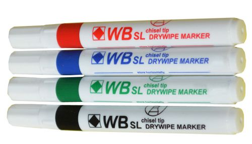 ValueX+Whiteboard+Marker+Chisel+Tip+2-5mm+Line+Assorted+Colours+%28Pack+4%29+-+8720WT4