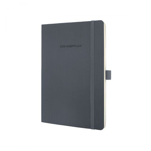 Ruled Sigel CONCEPTUM A5 Casebound Soft Cover Notebook Ruled 194 Pages Dark Grey CO329