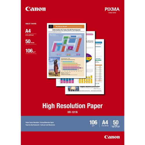 Photo Paper Canon HR100 High Resolution Paper A4 50 Sheets - 1033A002