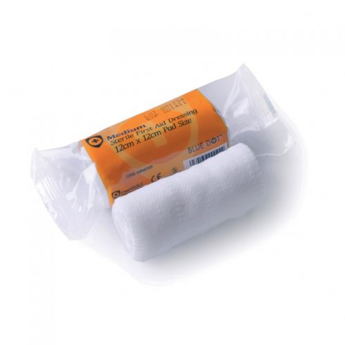 Consumables Blue Dot Medium Dressing 120x120mm Flow Wrapped (Pack 10)