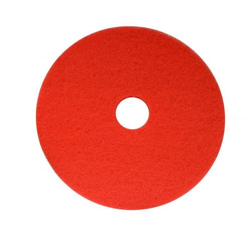 Maxima Polyester Floor Pads for Rotary Floor Polisher Red 17 Inch (Pack 5) 0701001