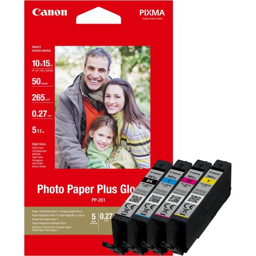 Inkjet Cartridges Canon CLI581XL Black Cyan Magenta Yellow High Yield Ink Cartridge 4 x 8ml Multipack - 2052C004