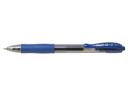 Rollerball Pens Pilot G-207 Retractable Gel Rollerball Pen 0.7mm Tip 0.39mm Line Blue (Pack 20)
