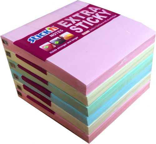 ValueX+Extra+Sticky+Notes+76x76mm+90+Sheets+Pastel+Colours+%28Pack+6%29+21659