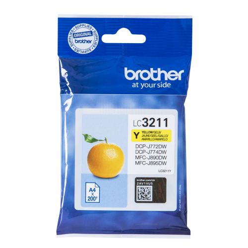 Brother+Yellow+Ink+Cartridge+12ml+-+LC3211Y