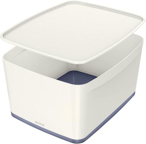 Storage Boxes Leitz MyBox WOW Storage Box Large with Lid White/Grey 52164001